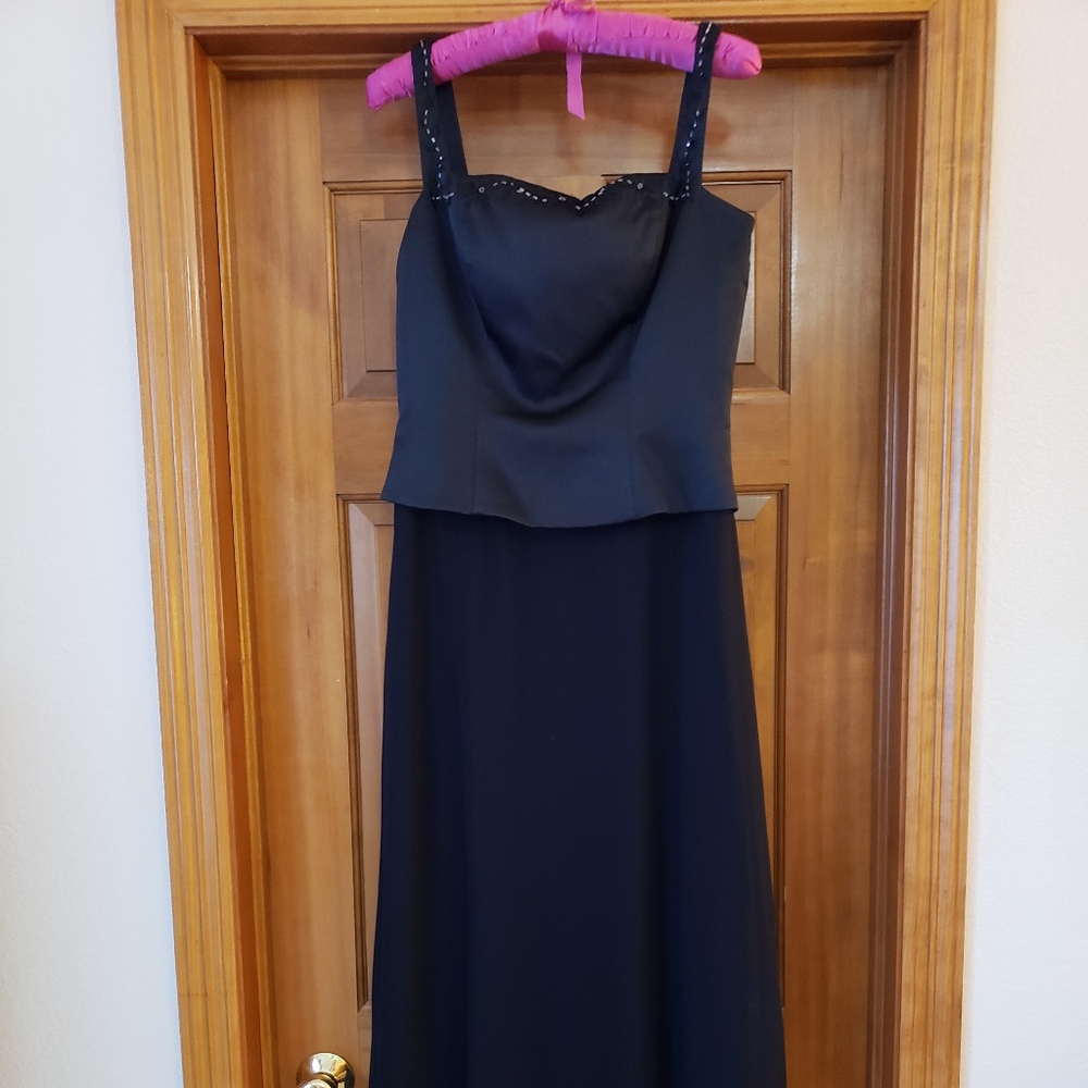 Black long bridesmaid, mother of the bride, formal